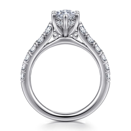 Piper - 14K White Gold Marquise Shape Diamond Engagement Ring