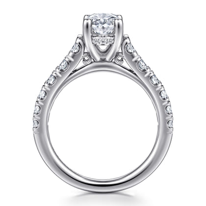 Piper - 14K White Gold Oval Diamond Engagement Ring