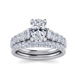Piper - 14K White Gold Oval Diamond Engagement Ring