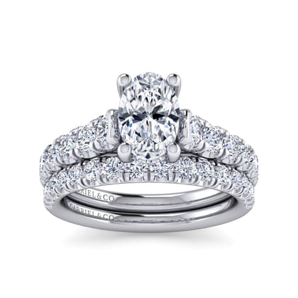 Piper - 14K White Gold Oval Diamond Engagement Ring