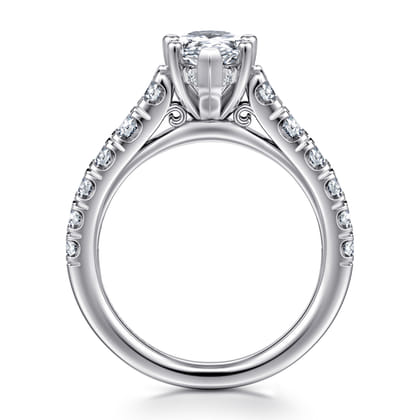 Piper - 14K White Gold Pear Shape Diamond Engagement Ring