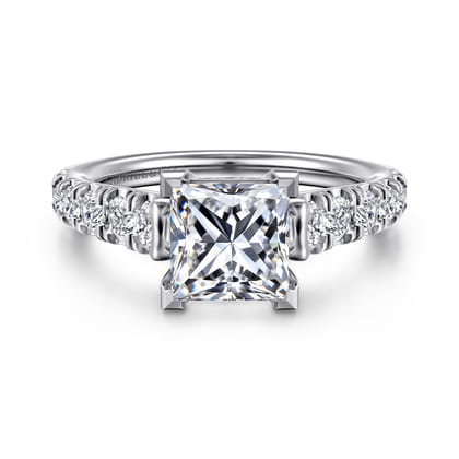 Piper - 14K White Gold Princess Cut Diamond Engagement Ring