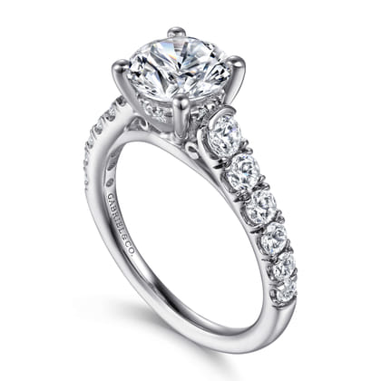 Piper - 14K White Gold Round Diamond Engagement Ring