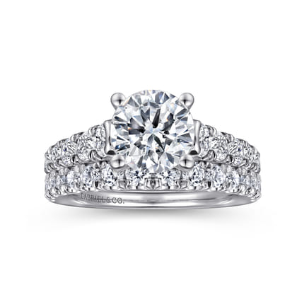 Piper - 14K White Gold Round Diamond Engagement Ring