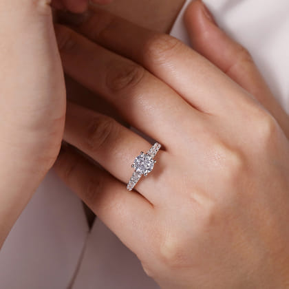 Piper - 14K White Gold Round Diamond Engagement Ring