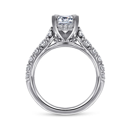 Piper - Platinum Emerald Cut Diamond Engagement Ring