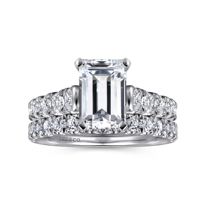 Piper - Platinum Emerald Cut Diamond Engagement Ring