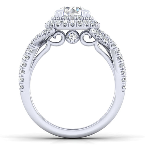Pippa - 14K White Gold Round Diamond Engagement Ring - 0.6 ct - Shot 2