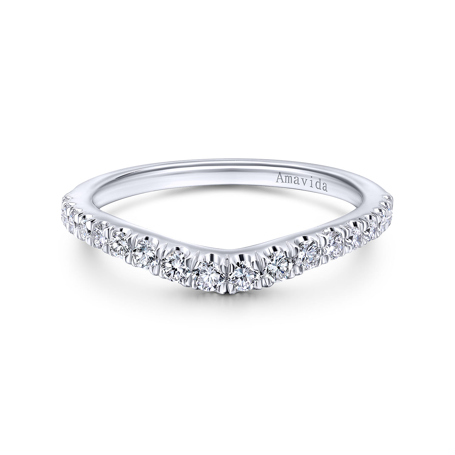 Platinum Diamond Matching Wedding Band - 0.34 ct - Shot 1