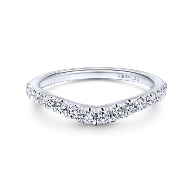 Platinum Diamond Matching Wedding Band - 0.34 ct - Shot 1