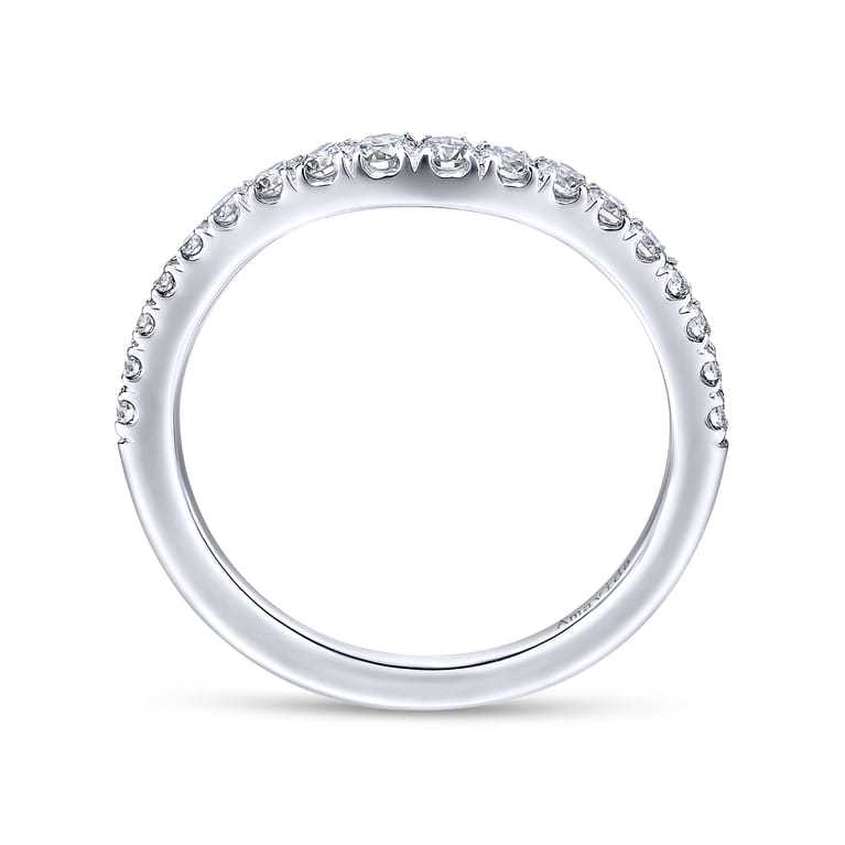 Platinum Diamond Matching Wedding Band - 0.34 ct - Shot 2
