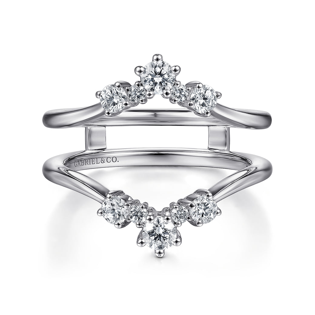 Wedding Enhancer 14k Gold Natural Diamond Wrap Enhancer Wedding Band