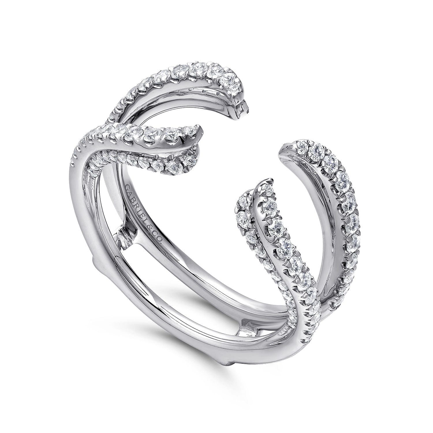 Platinum French Pave Set Diamond Ring Enhancer