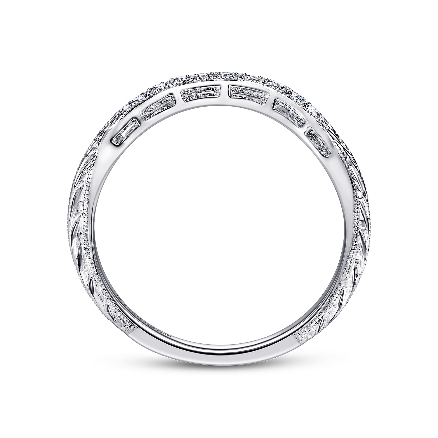 Platinum  Matching Wedding Band - 0.09 ct - Shot 2