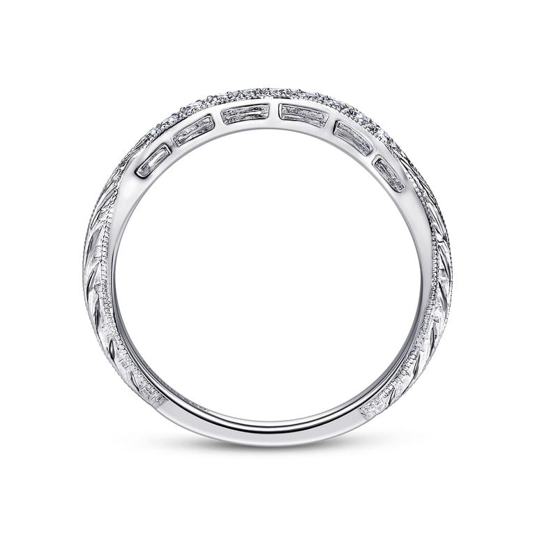Platinum  Matching Wedding Band - 0.09 ct - Shot 2
