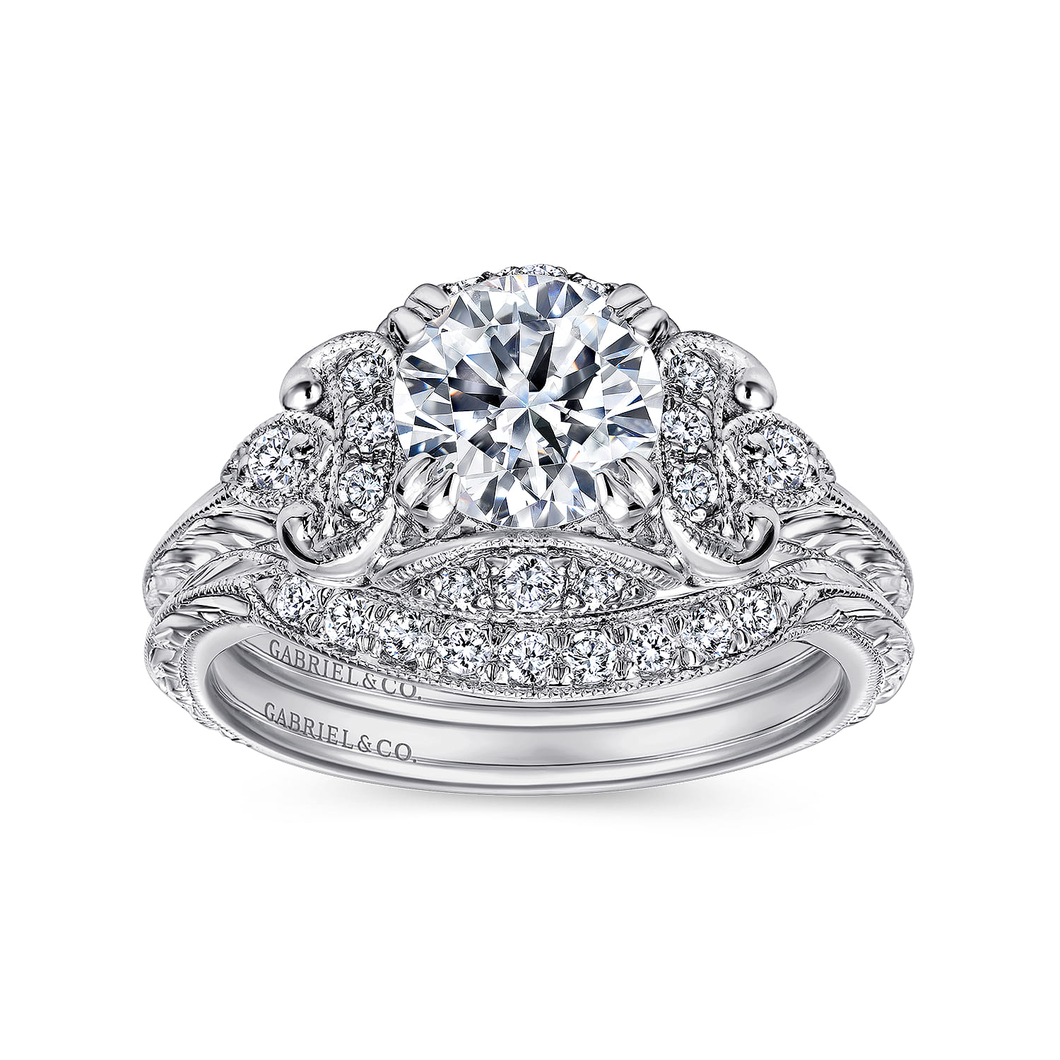 Platinum  Matching Wedding Band - 0.09 ct - Shot 4