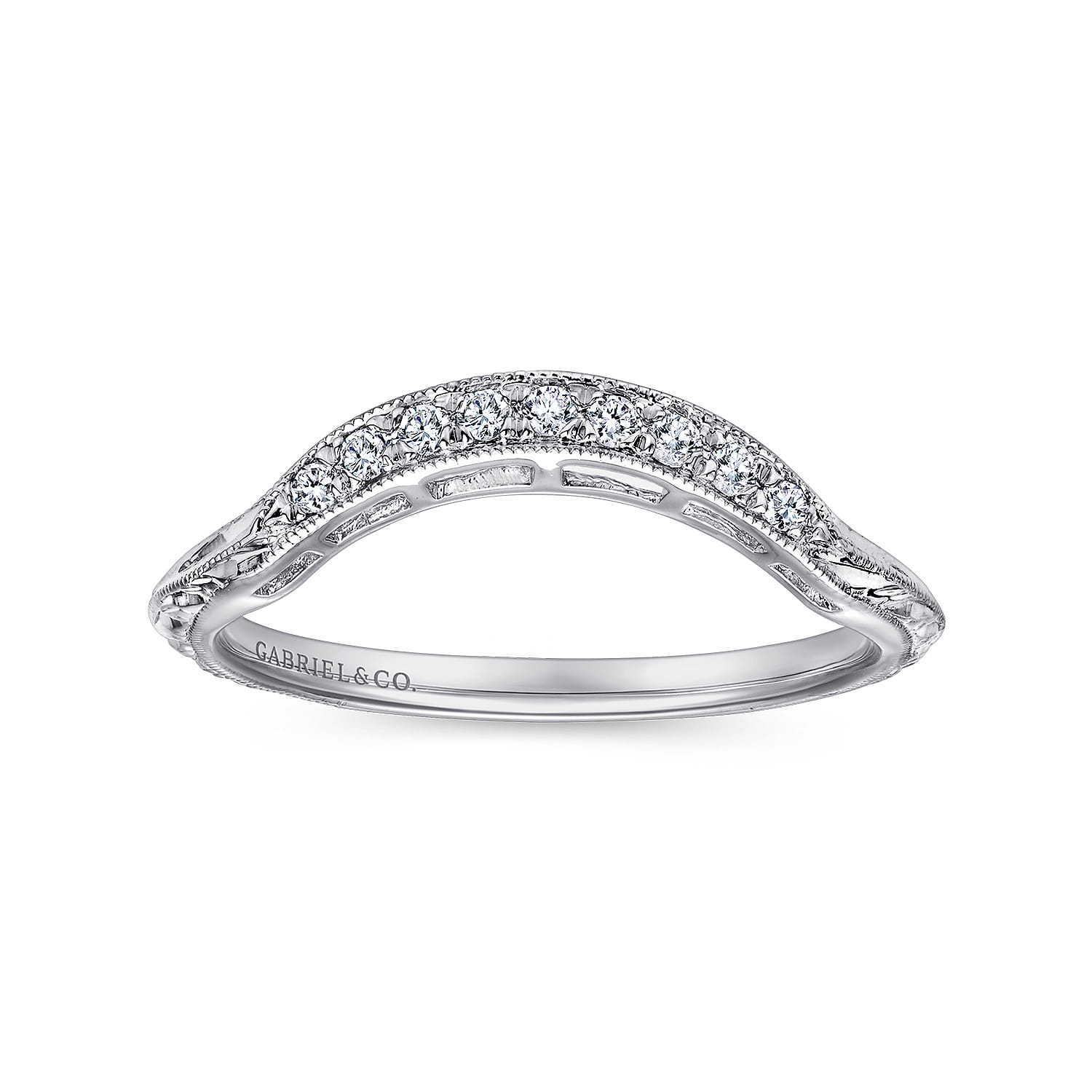Platinum  Matching Wedding Band - 0.09 ct - Shot 5