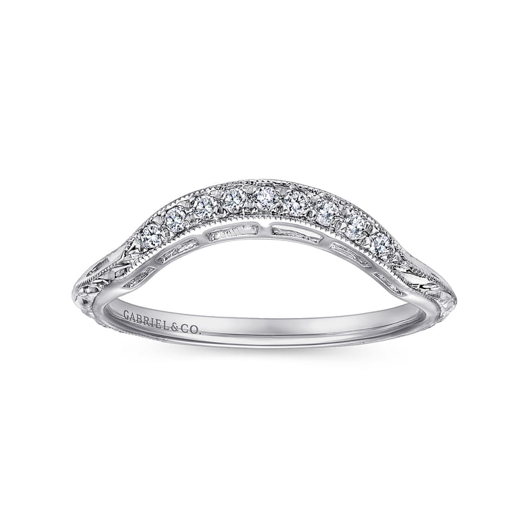 Platinum  Matching Wedding Band - 0.09 ct - Shot 5