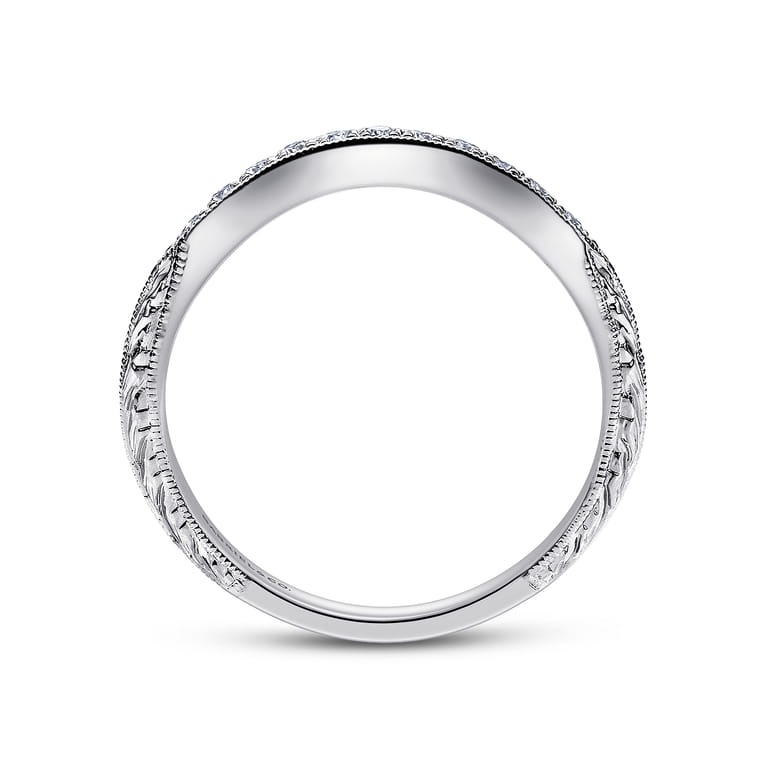 Platinum  Matching Wedding Band - 0.13 ct - Shot 2