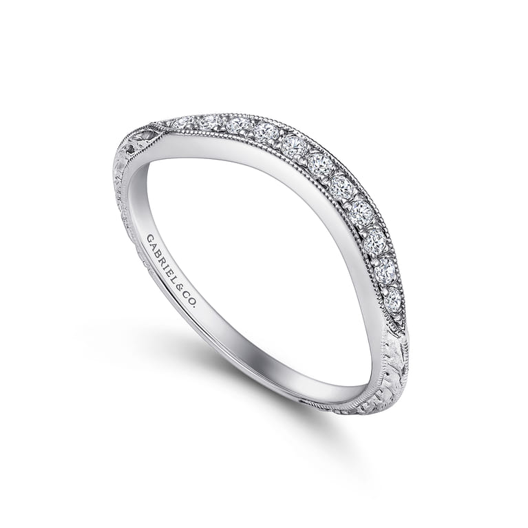 Platinum  Matching Wedding Band - 0.13 ct - Shot 3