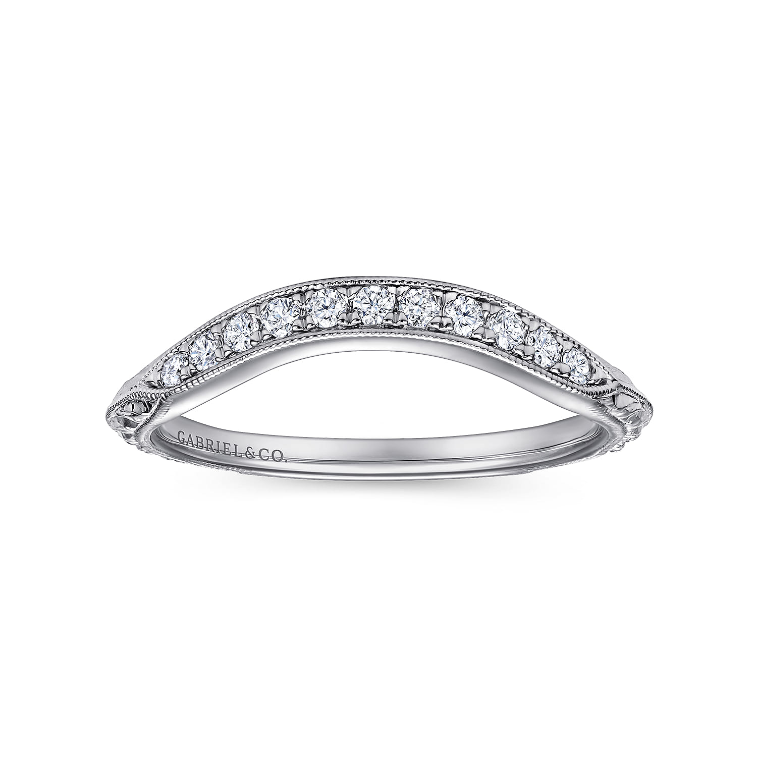 Platinum  Matching Wedding Band - 0.13 ct - Shot 5