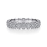 Fancy Wedding Ring in Platinum with Round Natural Diamond at Gabriel & Co.