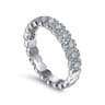 Fancy Wedding Ring in Platinum with Round Natural Diamond at Gabriel & Co.