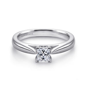 Polly - Platinum Princess Cut Diamond Engagement Ring