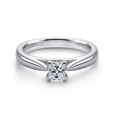 Polly - Platinum Princess Cut Diamond Engagement Ring