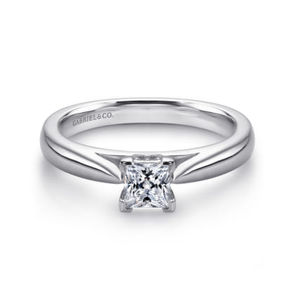 Polly - Platinum Princess Cut Diamond Engagement Ring