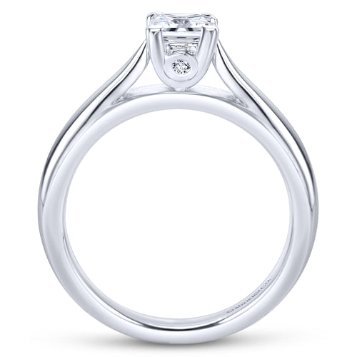 Polly - Platinum Princess Cut Diamond Engagement Ring - 0.01 ct - Shot 2