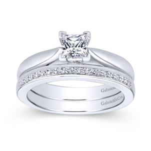 Polly - Platinum Princess Cut Diamond Engagement Ring