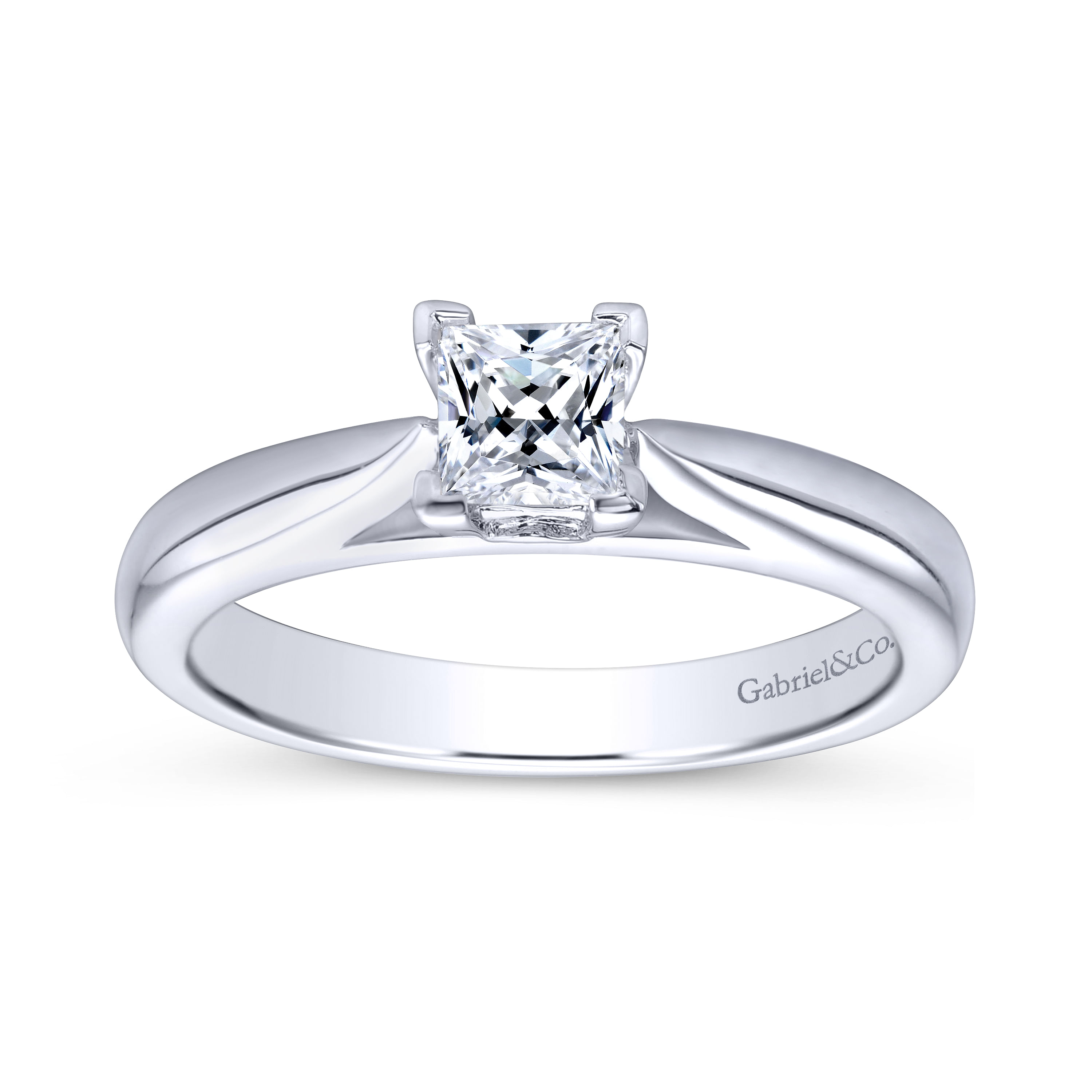 Polly - Platinum Princess Cut Diamond Engagement Ring