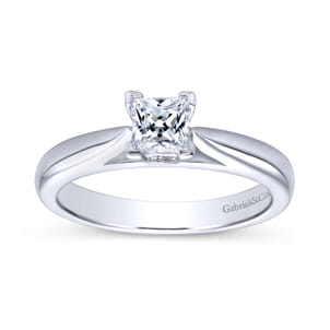 Polly - Platinum Princess Cut Diamond Engagement Ring