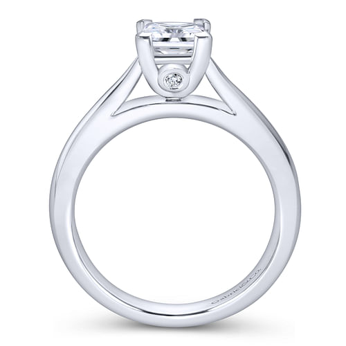 Polly - Platinum Princess Cut Diamond Engagement Ring - 0.02 ct - Shot 2