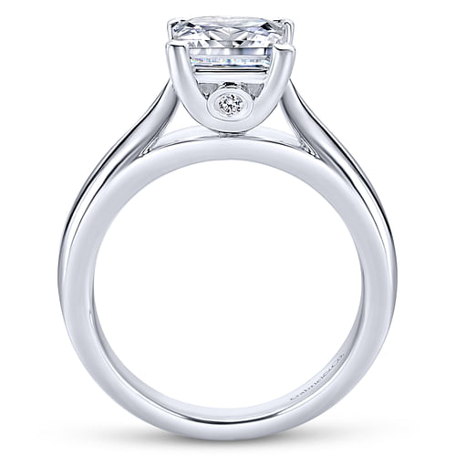 Polly - Platinum Princess Cut Diamond Engagement Ring - 0.03 ct - Shot 2