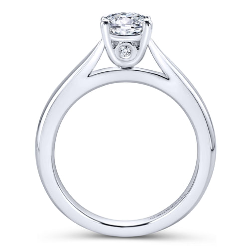 Polly - Platinum Round Diamond Engagement Ring - 0.02 ct - Shot 2