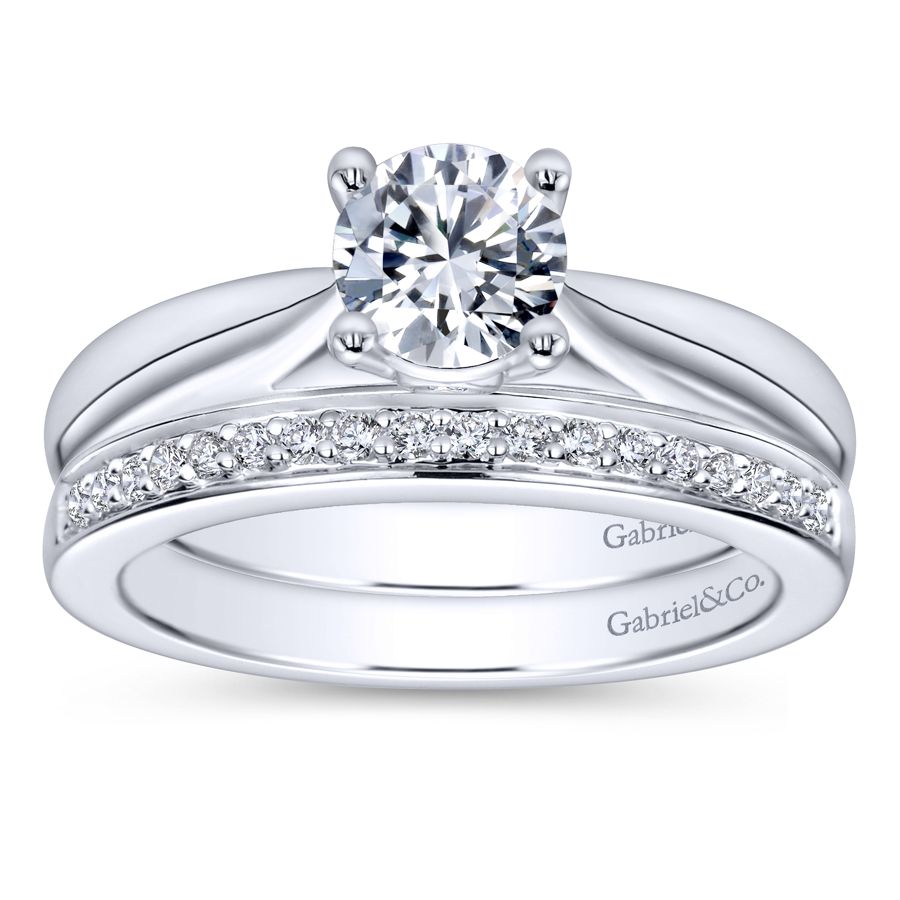 Polly - Platinum Round Diamond Engagement Ring - 0.02 ct - Shot 4