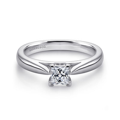 Polly - Princess Cut Diamond Engagement Ring in Platinum