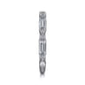 Fancy Wedding Ring in 14k White Gold with Baguette Natural Diamond at Gabriel & Co.