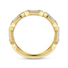 Fancy Wedding Ring in 14k Yellow Gold with Baguette Natural Diamond at Gabriel & Co.