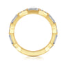 Fancy Wedding Ring in 14k Yellow Gold with Baguette Natural Diamond at Gabriel & Co.