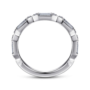 Porta - Platinum Channel Set Baguette and Round Diamond Anniversary Band