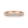 Straight Wedding Ring in 14k Rose Gold with Round Natural Diamond at Gabriel & Co.