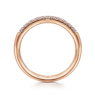Portofino - 14K Rose Gold 11 Stone French Pave Diamond Wedding Band