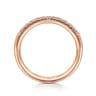 Straight Wedding Ring in 14k Rose Gold with Round Natural Diamond at Gabriel & Co.