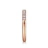 Straight Wedding Ring in 14k Rose Gold with Round Natural Diamond at Gabriel & Co.
