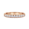 Straight Wedding Ring in 14k Rose Gold with Round Natural Diamond at Gabriel & Co.