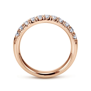 Portofino - 14K Rose Gold 11 Stone French Pave Diamond Wedding Band