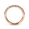 Straight Wedding Ring in 14k Rose Gold with Round Natural Diamond at Gabriel & Co.